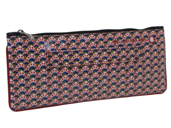CLUTCH BAG RED WHITE BLUE INDIAN STYLE. MODEL RIBELLA MADE OF LORRY TARPAULIN. - Unique Pieces Paul Meccanico