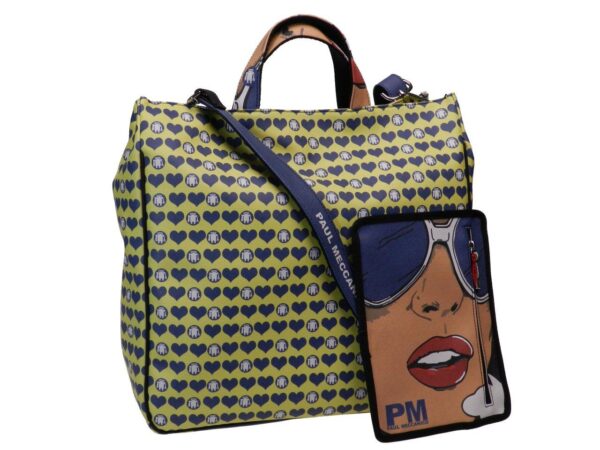 MAXI TOTE BAG CARTOON STYLE. AIRSTONE MODEL MADE OF CRUELTY FREE LEATHER. - Unique Pieces Paul Meccanico