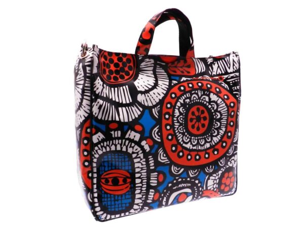 MAXI TOTE BAG ETHNIC FANTASY. AIRSTONE MODEL MADE OF LORRY TARPAULIN. - Unique Pieces Paul Meccanico