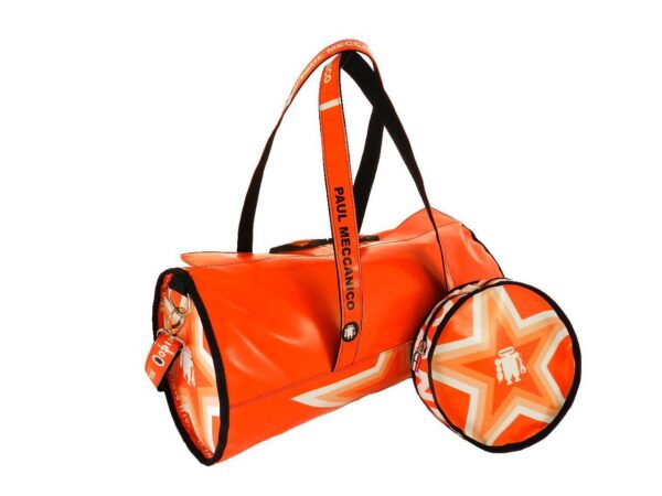 MAXI TOTE BAG FOR GYM OR FOR SHORT TRIPS. MODEL ROLLING COLOUR ORANGE. - Unique Pieces Paul Meccanico