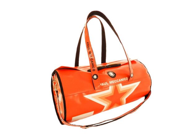 MAXI TOTE BAG FOR GYM OR FOR SHORT TRIPS. MODEL ROLLING COLOUR ORANGE. - Unique Pieces Paul Meccanico
