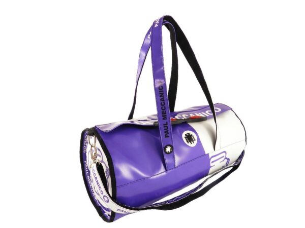 MAXI TOTE BAG FOR GYM OR FOR SHORT TRIPS. MODEL ROLLING COLOURS VIOLET AND WHITE. - Unique Pieces Paul Meccanico