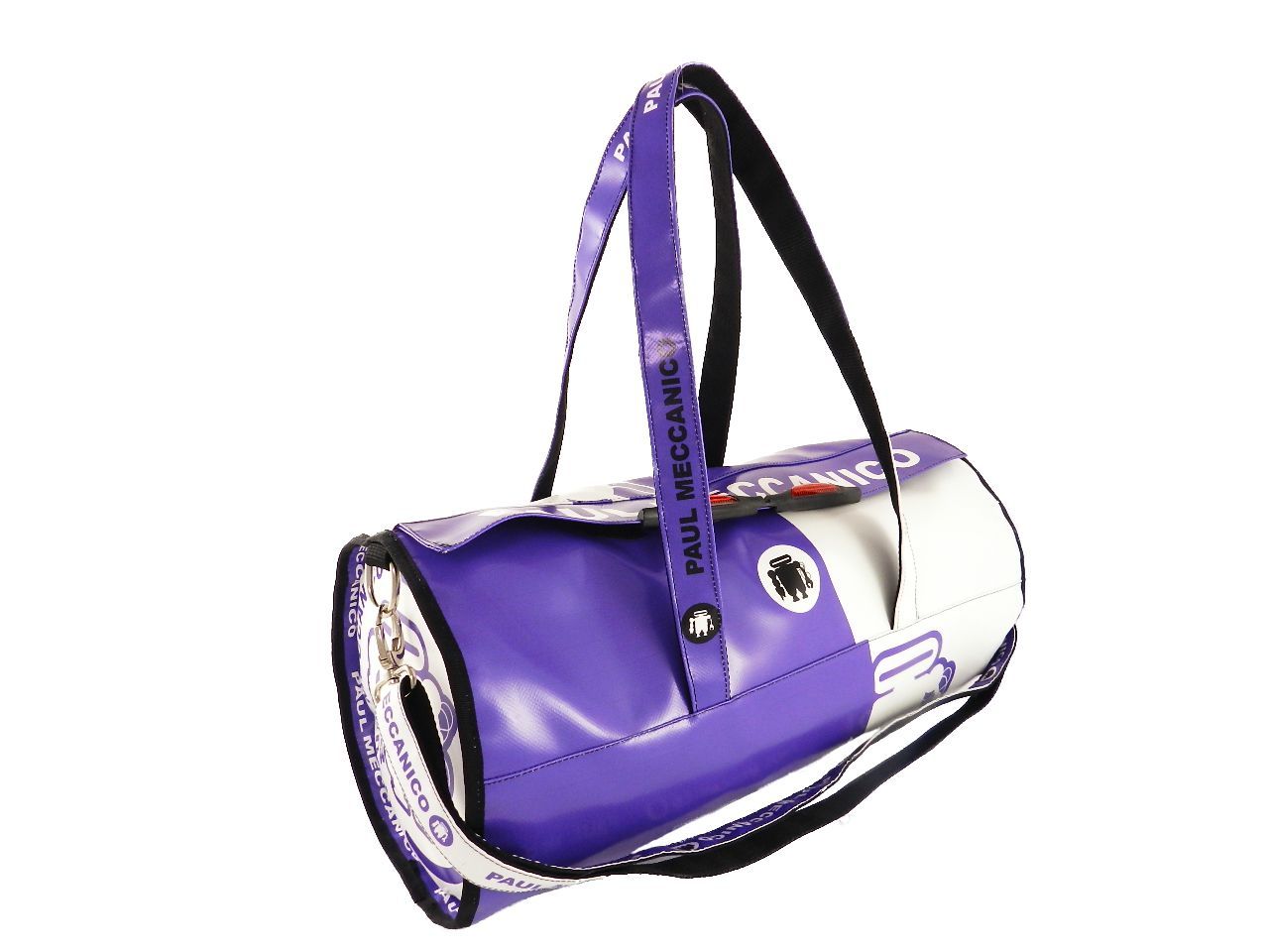 MAXI TOTE BAG FOR GYM OR FOR SHORT TRIPS. MODEL ROLLING COLOURS VIOLET AND WHITE. - Unique Pieces Paul Meccanico