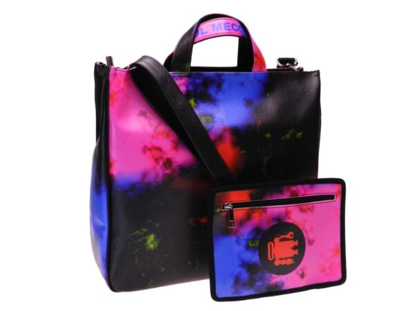 MAXI TOTE BAG MULTICOLOR TIE DYE FANTASY. AIRSTONE MODEL MADE OF SOFT SYNTHETIC LEATHER. - Unique Pieces Paul Meccanico