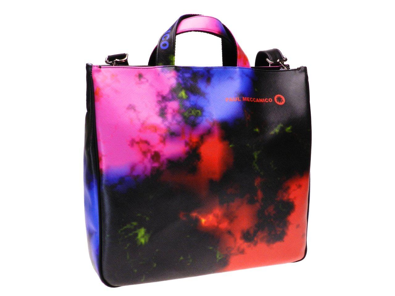 MAXI TOTE BAG MULTICOLOR TIE DYE FANTASY. AIRSTONE MODEL MADE OF SOFT SYNTHETIC LEATHER. - Unique Pieces Paul Meccanico
