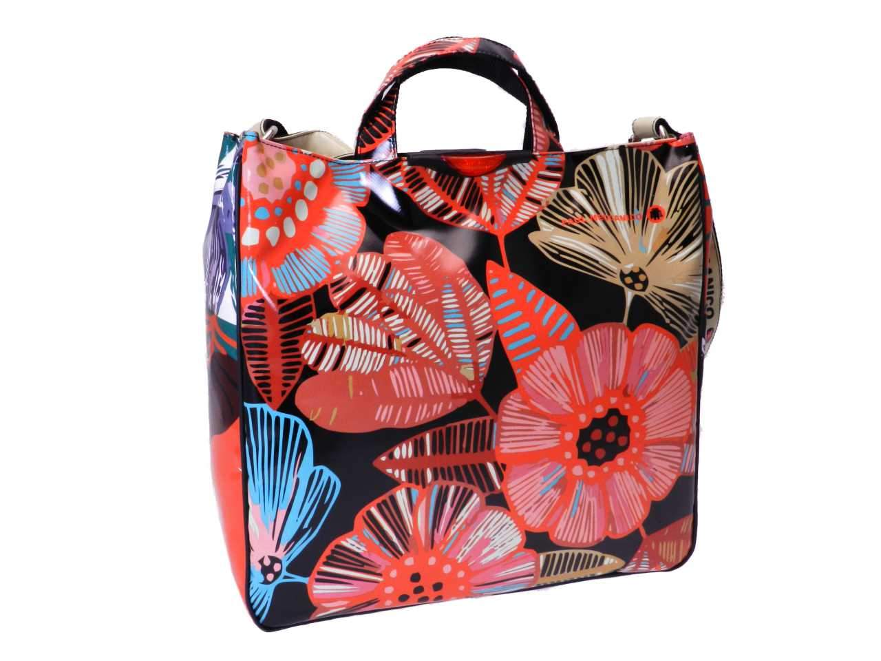 MAXI TOTE BAG PAUL MECCANICO. AIRSTONE MODEL FLORAL FANTASY. - Unique Pieces Paul Meccanico