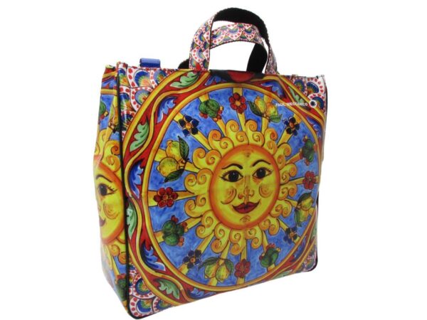 MAXI TOTE BAG STYLE "SICILIAN CARRI". AIRSTONE MODEL MADE OF LORRY TARPAULIN. - Unique Pieces Paul Meccanico