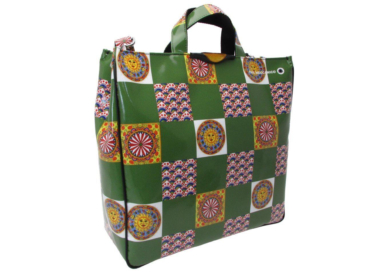 MAXI TOTE BAG STYLE "SICILIAN CARRI". AIRSTONE MODEL MADE OF LORRY TARPAULIN. - Unique Pieces Paul Meccanico