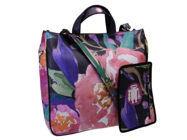 MAXI TOTE BAG WATERCOLORS. AIRSTONE MODEL MADE OF CRUELTY FREE LEATHER. - Unique Pieces Paul Meccanico