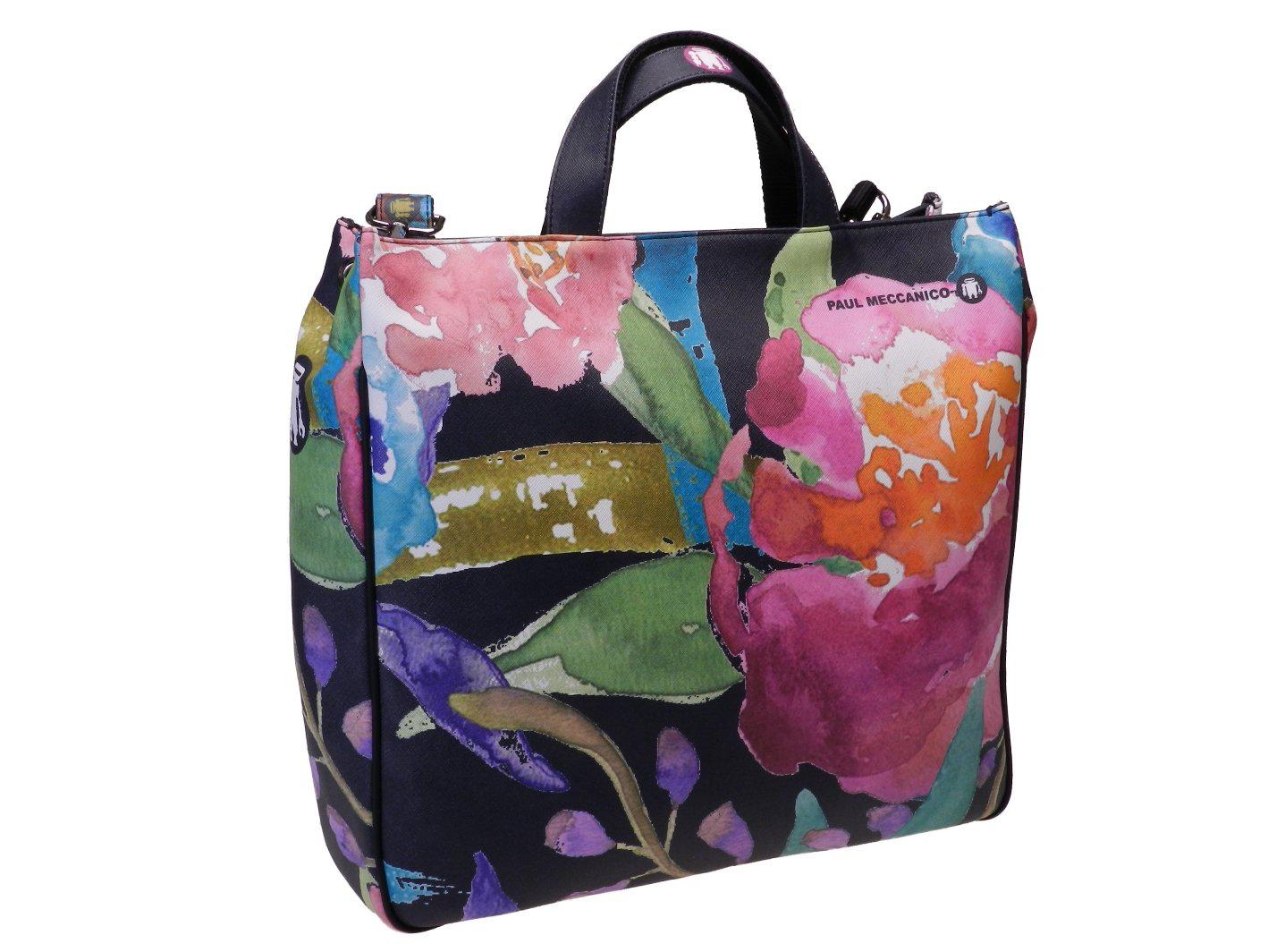 MAXI TOTE BAG WATERCOLORS. AIRSTONE MODEL MADE OF CRUELTY FREE LEATHER. - Unique Pieces Paul Meccanico