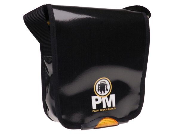 ORGANIZER SHOULDER BAG BLACK COLOUR. MODEL MIPOK MADE OF LORRY TARPAULIN. - Unique Pieces Paul Meccanico