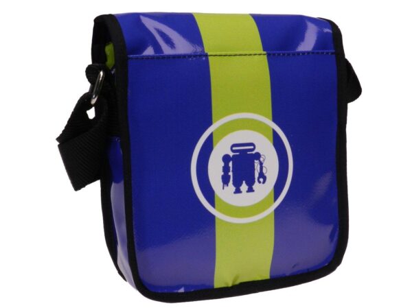 CROSSBODY BAG BLUE AND APPLE GREEN. MODEL MIPOK MADE OF LORRY TARPAULIN. - Unique Pieces Paul Meccanico