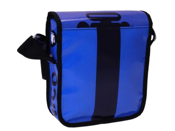 ORGANIZER SHOULDER BAG BLUE COLOR. MIPOK MODEL MADE OF LORRY TARPAULIN. - Unique Pieces Paul Meccanico