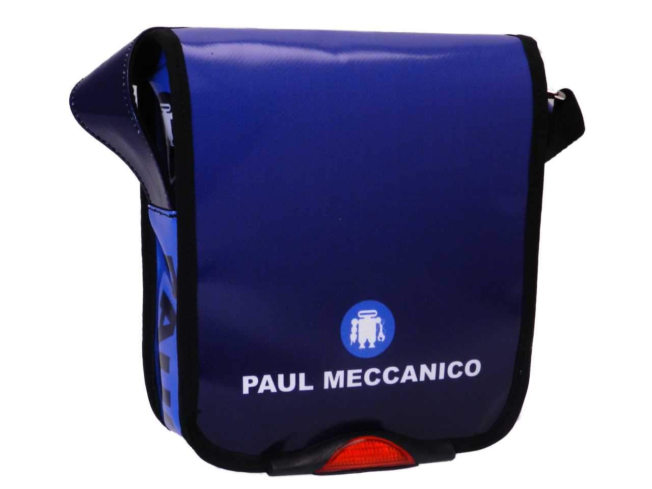 ORGANIZER SHOULDER BAG BLUE COLOR. MIPOK MODEL MADE OF LORRY TARPAULIN. - Unique Pieces Paul Meccanico