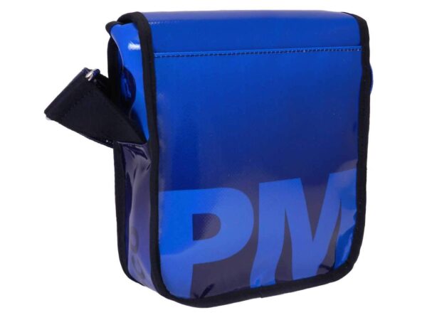 ORGANIZER SHOULDER BAG BLUE COLOR SHADED EFFECT. MIPOK MODEL MADE OF LORRY TARPAULIN. - Unique Pieces Paul Meccanico