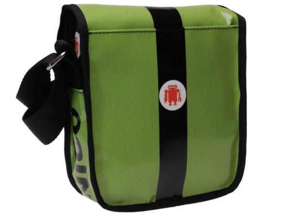 ORGANIZER SHOULDER BAG FLUORESCENT GREEN. MODEL MIPOK MADE OF LORRY TARPAULIN. - Unique Pieces Paul Meccanico