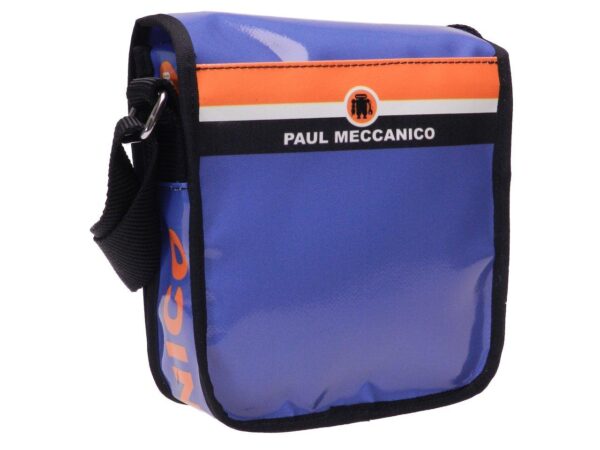 ORGANIZER SHOULDER BAG LIGHT BLUE COLOUR. MODEL MIPOK MADE OF LORRY TARPAULIN. - Unique Pieces Paul Meccanico