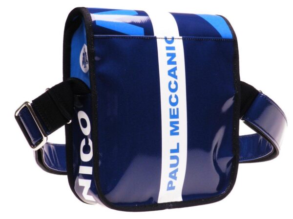 ORGANIZER SHOULDER BAG PAUL MECCANICO. MIPOK MODEL BLUE AND WHITE COLOURS. - Unique Pieces Paul Meccanico