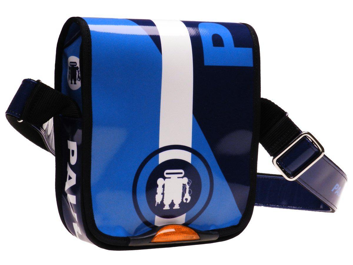 ORGANIZER SHOULDER BAG PAUL MECCANICO. MIPOK MODEL BLUE AND WHITE COLOURS. - Unique Pieces Paul Meccanico
