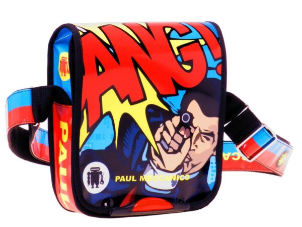 ORGANIZER SHOULDER BAG PAUL MECCANICO. MIPOK MODEL CARTOON STYLE. - Unique Pieces Paul Meccanico