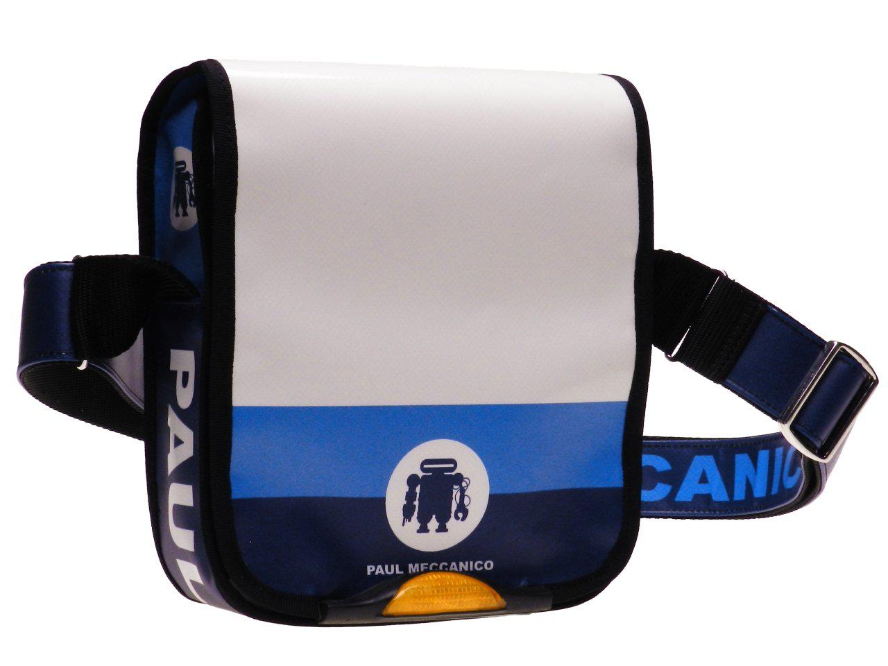 ORGANIZER SHOULDER BAG PAUL MECCANICO. MIPOK MODEL COLOURS BLUE AND WHITE. - Unique Pieces Paul Meccanico