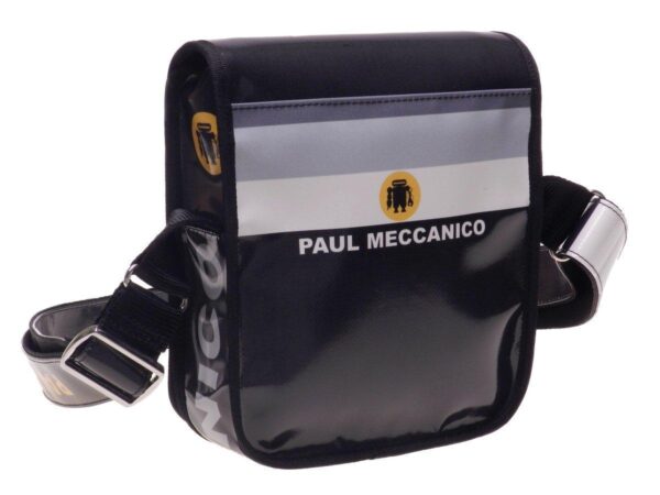 ORGANIZER SHOULDER BAG PAUL MECCANICO. MODEL MIPOK BLACK AND GREY COLOURS. - Unique Pieces Paul Meccanico
