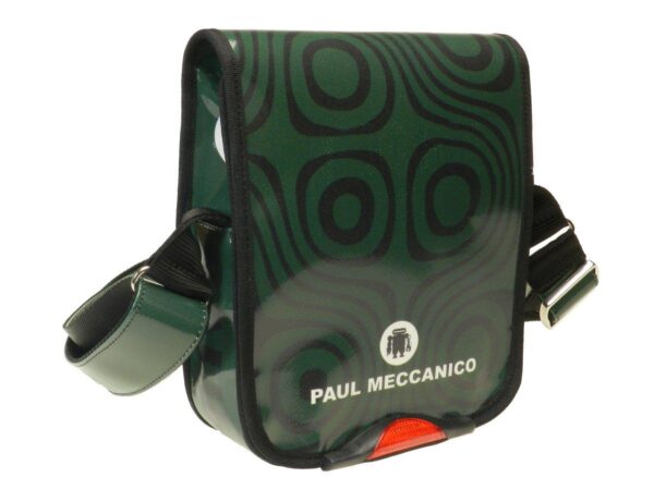 ORGANIZER SHOULDER BAG PAUL MECCANICO. MODEL MIPOK GREEN AND BLACK COLOURS. - Unique Pieces Paul Meccanico