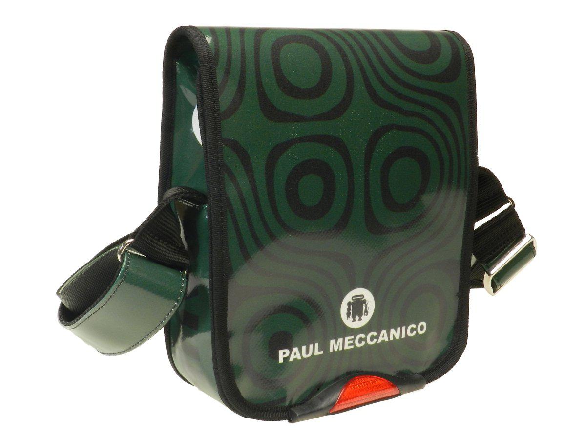 ORGANIZER SHOULDER BAG PAUL MECCANICO. MODEL MIPOK GREEN AND BLACK COLOURS. - Unique Pieces Paul Meccanico
