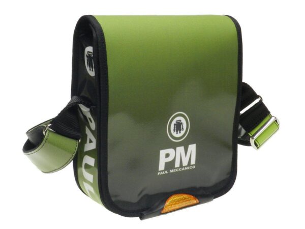 ORGANIZER SHOULDER BAG PAUL MECCANICO. MODEL MIPOK GREEN COLOUR SHADED EFFECT. - Unique Pieces Paul Meccanico