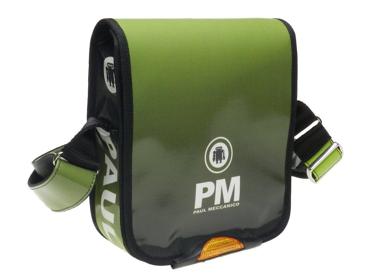ORGANIZER SHOULDER BAG PAUL MECCANICO. MODEL MIPOK GREEN COLOUR SHADED EFFECT. - Unique Pieces Paul Meccanico