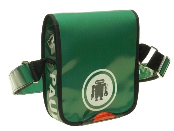 GREEN CROSSBODY BAG PAUL MECCANICO. MODEL MIPOK MADE OF LORRY TARPAULIN.. - Unique Pieces Paul Meccanico