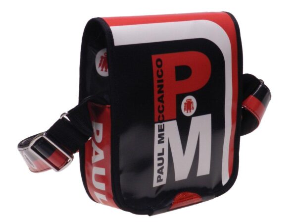 ORGANIZER SHOULDER BAG PAUL MECCANICO. MODEL MIPOK RED BLACK AND WHITE COLOURS. - Unique Pieces Paul Meccanico