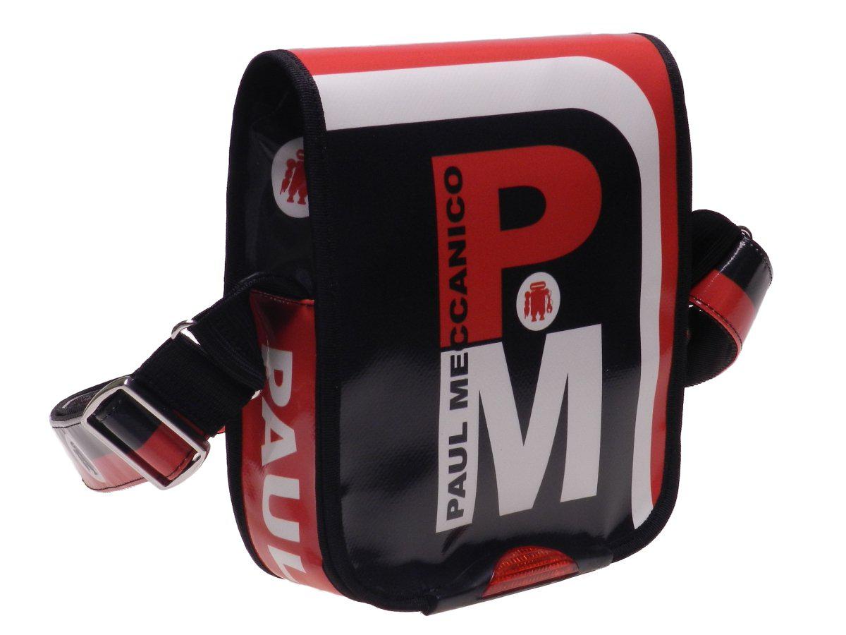 ORGANIZER SHOULDER BAG PAUL MECCANICO. MODEL MIPOK RED BLACK AND WHITE COLOURS. - Unique Pieces Paul Meccanico