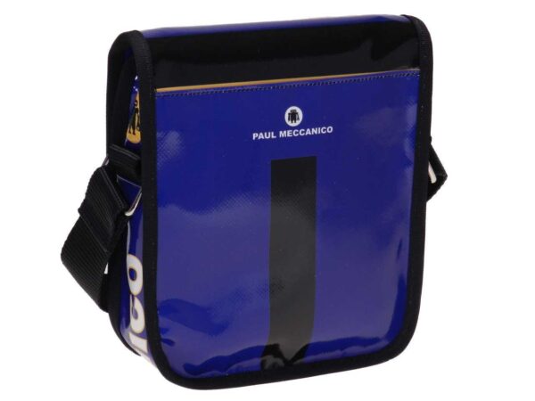 ORGANIZER SHOULDER BAG ROYAL COLOUR. MIPOK MODEL MADE OF LORRY TARPAULIN. - Unique Pieces Paul Meccanico
