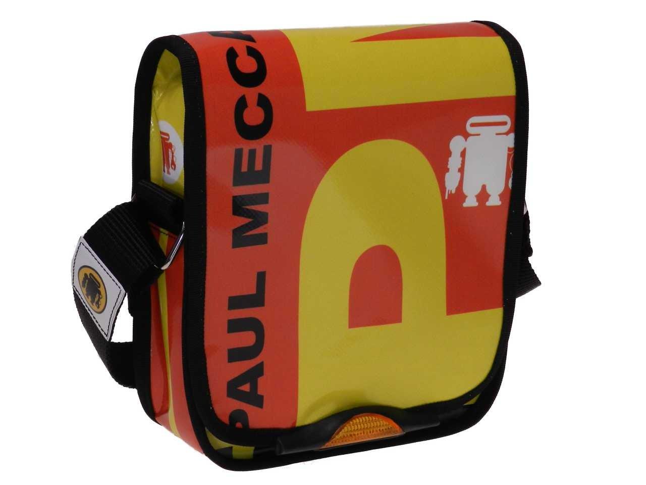 CROSSBODY BAG YELLOW AND ORANGE. MODEL MIPOK MADE OF LORRY TARPAULIN. - Unique Pieces Paul Meccanico