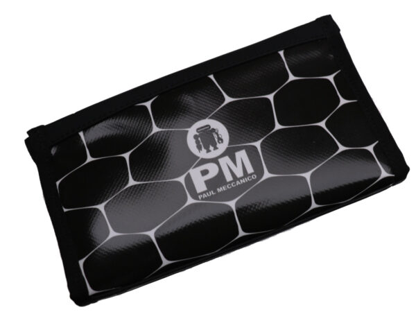 LARGE WOMEN'S WALLET BLACK AND WHITE. MODEL PIT MADE OF LORRY TARPAULIN. - Limited Edition Paul Meccanico