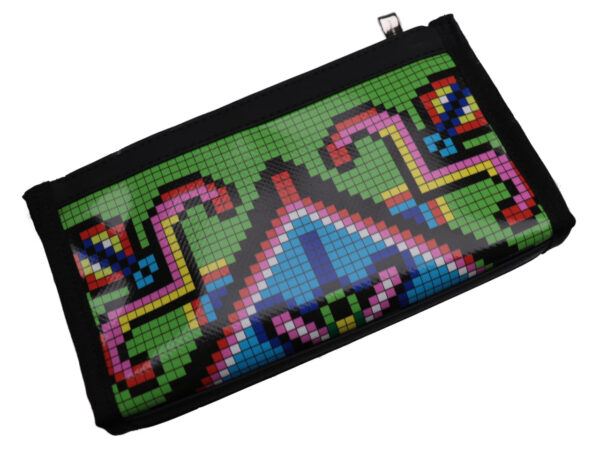 ...LARGE WOMEN'S WALLET PIXEL. PIT MODEL MADE OF LORRY TARPAULIN. - Limited Edition Paul Meccanico