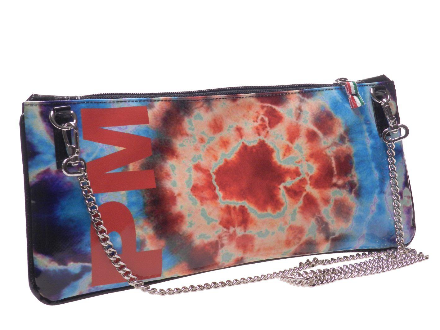 POCHETTE PAUL MECCANICO IN LORRY TARPAULIN. RIBELLA MODEL TIE DYE FANTASY. - Unique Pieces Paul Meccanico