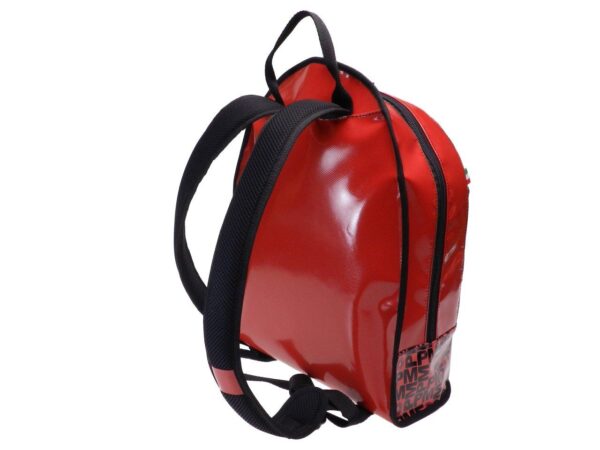 RED BACKPACK PAUL MECCANICO. MODEL SUPER MADE OF LORRY TARPAULIN. - Limited Edition Paul Meccanico