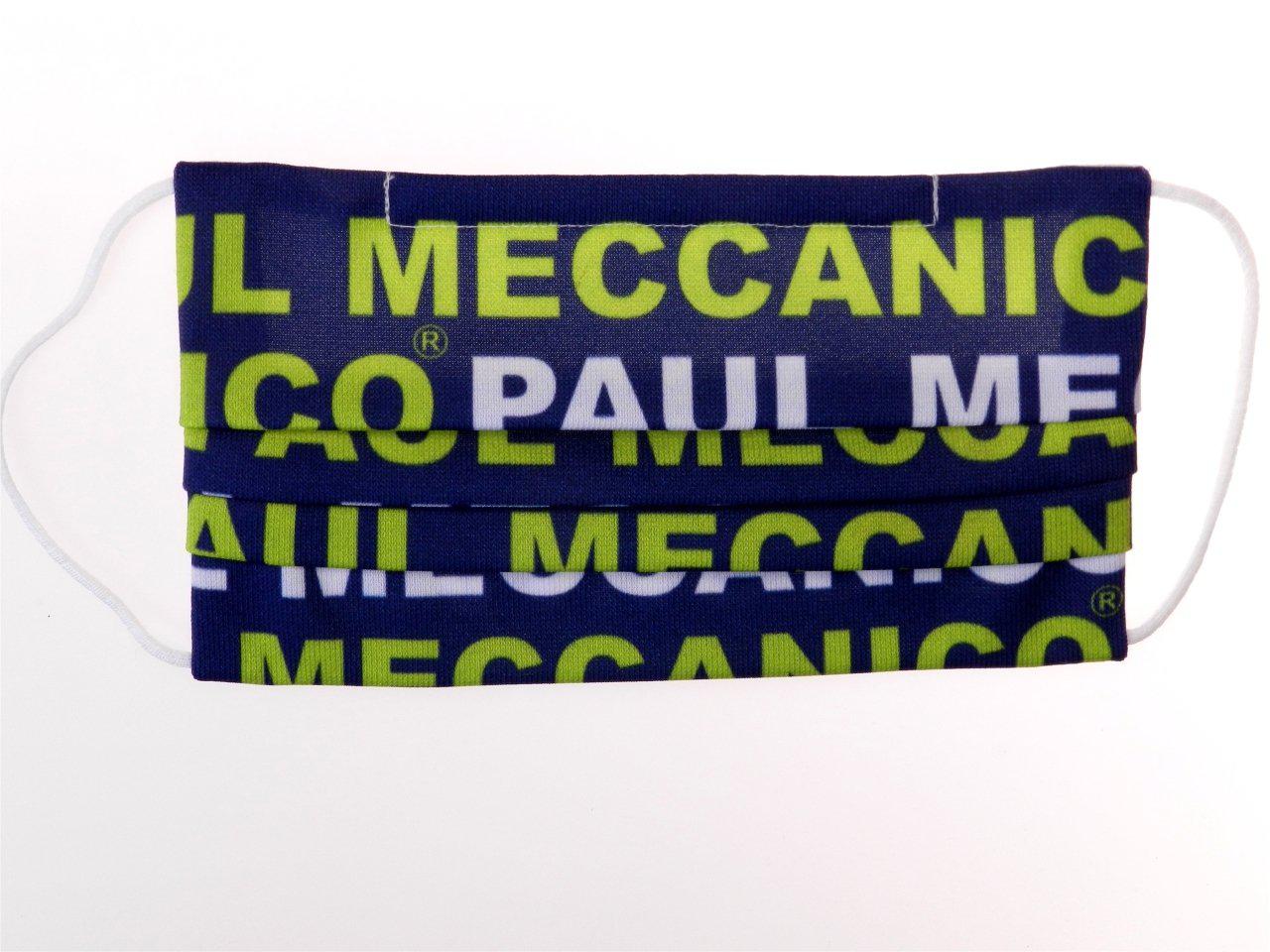 REUSABLE MASK BLUE COLOUR LETTERING FANTASY WITH 3 FILTERS INCLUDED. - Limited Edition Paul Meccanico