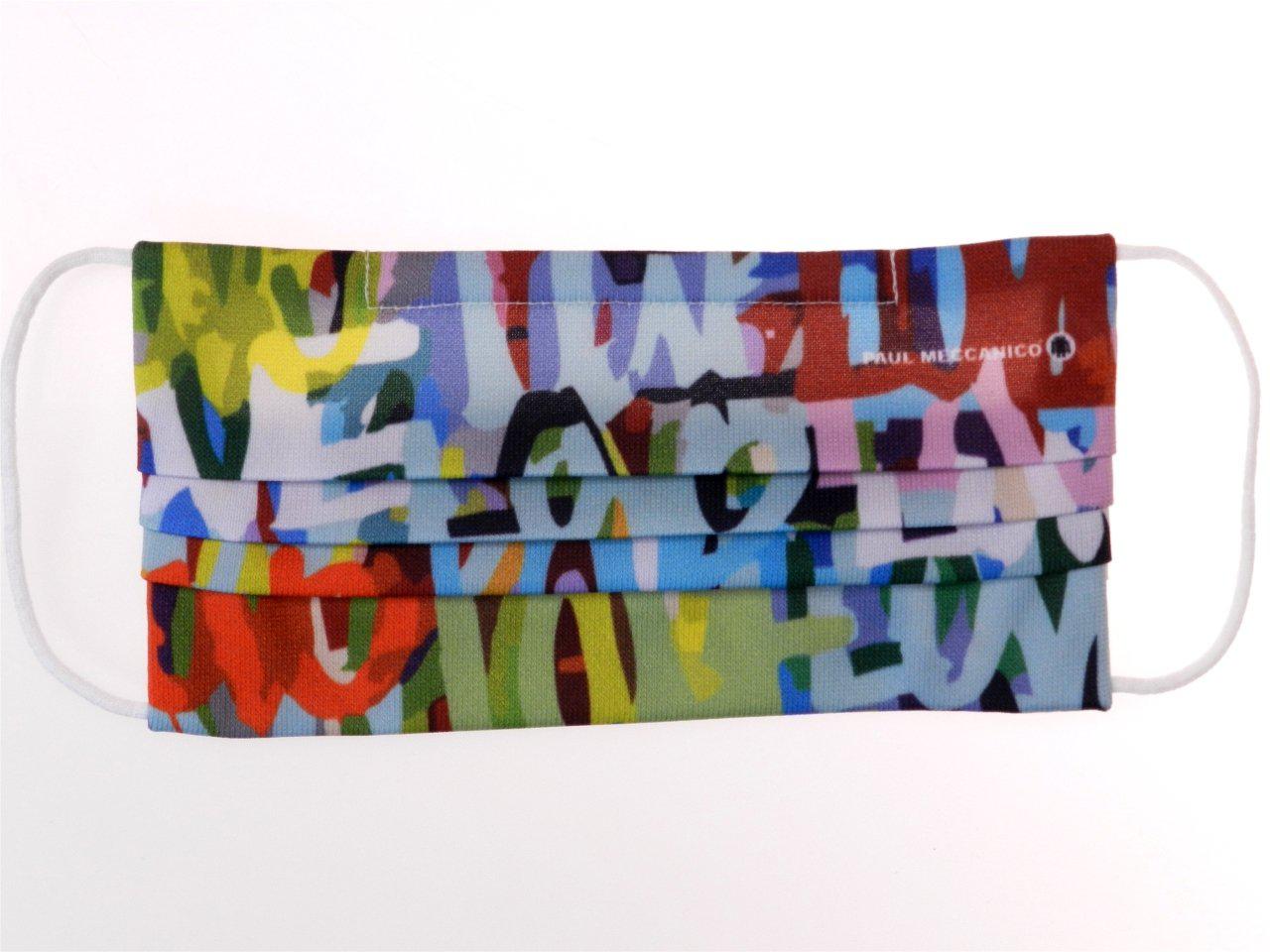 REUSABLE MASK MULTICOLOR "LOVE" WITH 3 FILTERS INCLUDED. - Paul Meccanico
