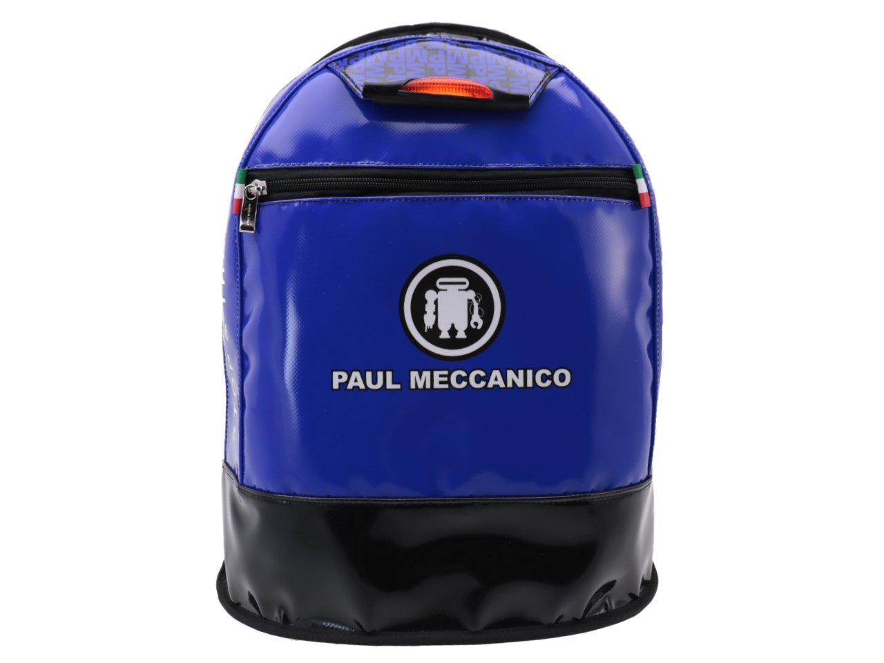 ROYAL AND BLACK BACKPACK PAUL MECCANICO. MODEL SUPER MADE OF LORRY TARPAULIN. - Limited Edition Paul Meccanico