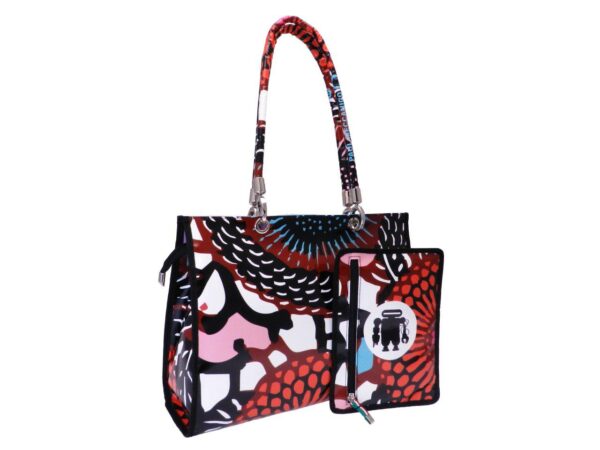 SHOPPER BAG ETHNIC FANTASY. PEPE MODEL MADE OF LORRY TARPAULIN. - Unique Pieces Paul Meccanico