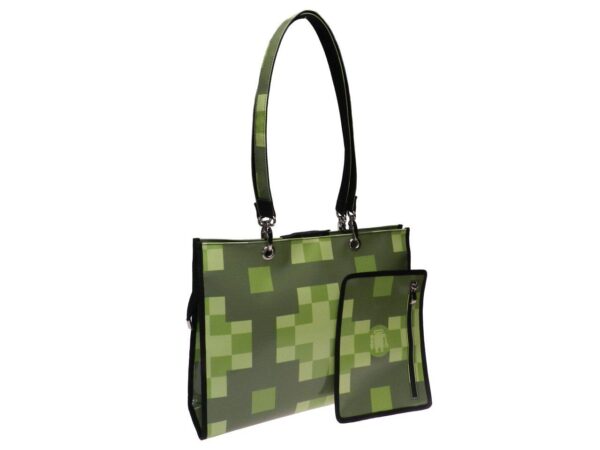 SHOPPER BAG GREEN COLOUR. PEPE MODEL MADE OF LORRY TARPAULIN. - Unique Pieces Paul Meccanico