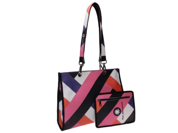 SHOPPER BAG MULTICOLOR WITH BRAID PATTERN. PEPE MODEL MADE OF SOFT SYNTHETIC LEATHER. - Unique Pieces Paul Meccanico