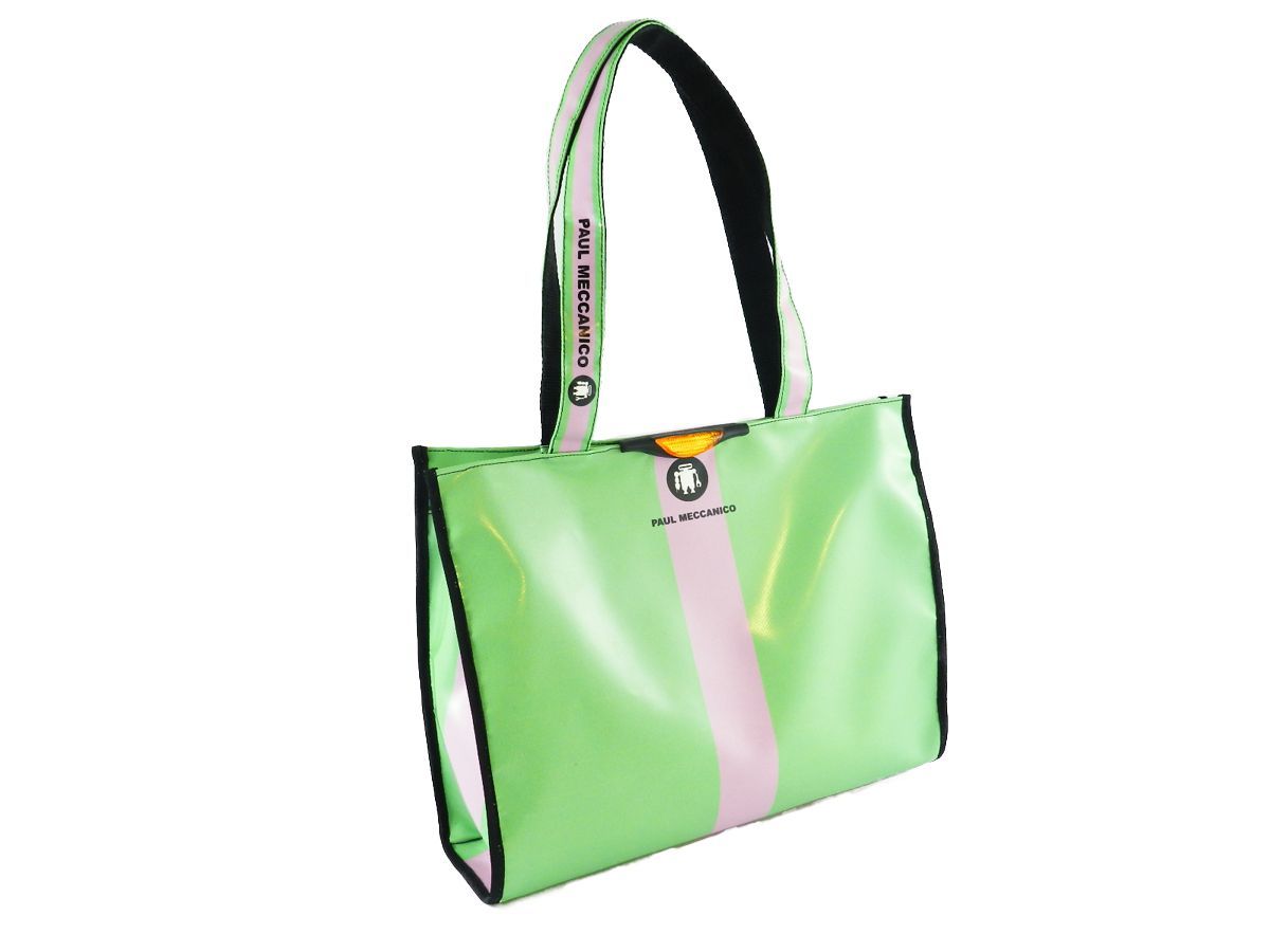 SHOPPER BAG PAUL MECCANICO. MODEL PEPE COLOUR GREEN. - Unique Pieces Paul Meccanico