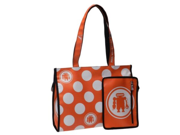 SHOPPER BAG PAUL MECCANICO. MODEL PEPE COLOUR ORANGE FANTASY BUBBLE. - Unique Pieces Paul Meccanico