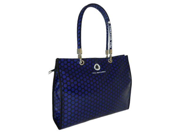 SHOPPER BAG PAUL MECCANICO. MODEL PEPE EVOLUTION COLOR BLACK AND ROYAL - Unique Pieces Paul Meccanico