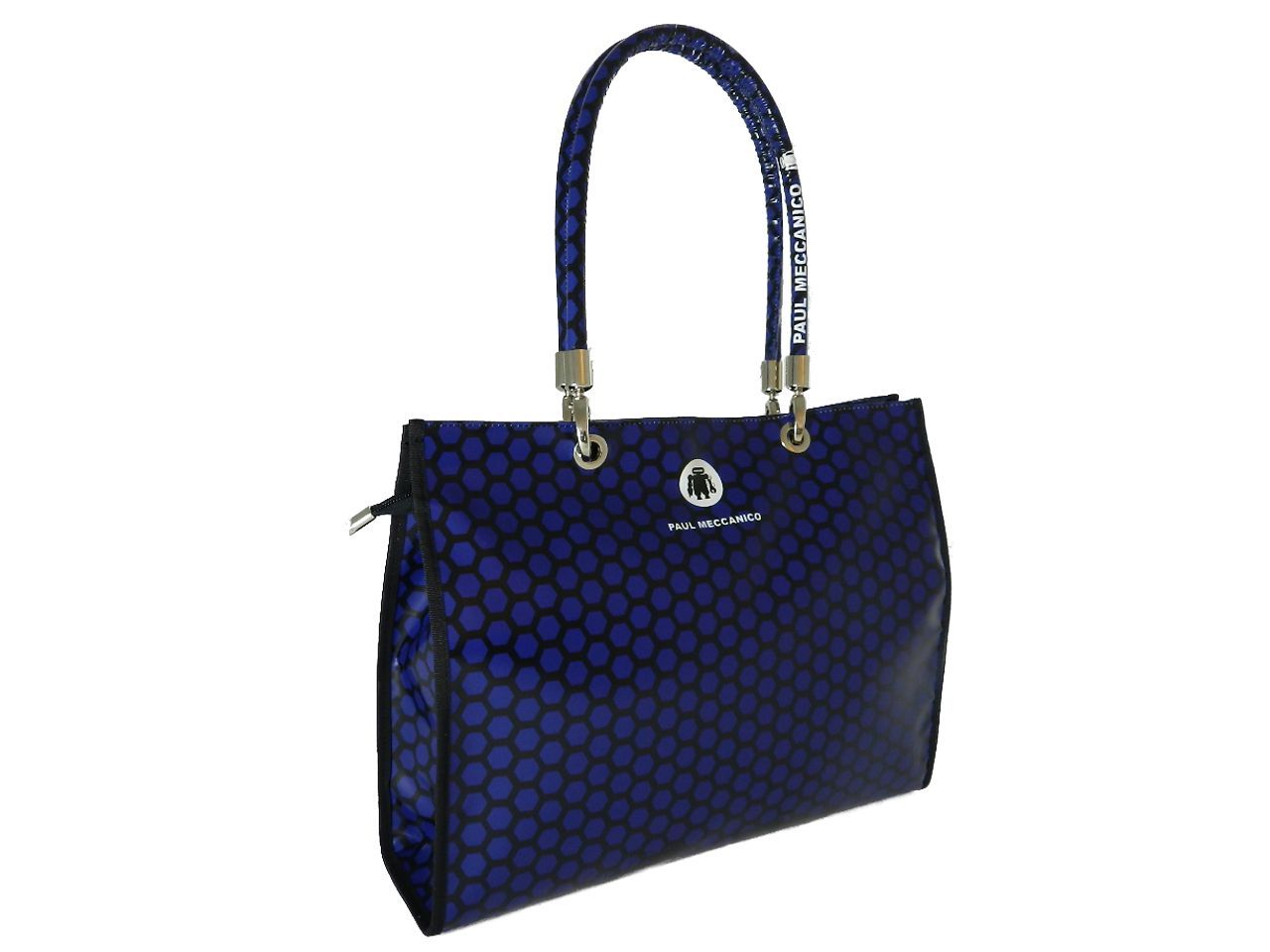 SHOPPER BAG PAUL MECCANICO. MODEL PEPE EVOLUTION COLOR BLACK AND ROYAL - Unique Pieces Paul Meccanico
