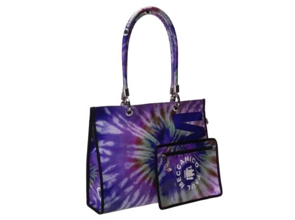 SHOPPER BAG PAUL MECCANICO. MODEL PEPE EVOLUTION COLOR VIOLET. FANTASY TIE DYE - Unique Pieces Paul Meccanico
